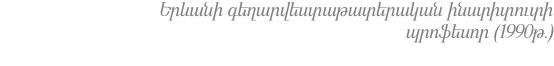 Երևանի գեղարվեստաթատերական ինստիտուտի պրոֆեսոր (1990թ.)
